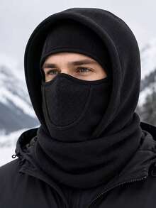 1pc Outdoor Warm Hat Scarf Integrated Cycling Face Mask Winter Sports Skiing Headwear Cold Protection - Multicolor - View 3
