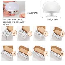 1 buah Lampu Strip Rias dengan Kecerahan yang Dapat Diatur, Lampu Rias Bertenaga USB dengan 3 Mode Warna (Putih/Hangat/Netral), Pencahayaan Rias Tanpa Bayangan untuk Ruang Ganti, Meja Rias, Siaran Langsung, Cocok untuk Bar, Rumah, dan Tempat Hiburan - Lampu depan bertenaga USB - View 6