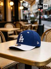 New Era Royal Blue LA Star Baseball Cap, White Dual-Tone Brim, Unisex American Vintage OOTD Accessory - Blue and White - View 4