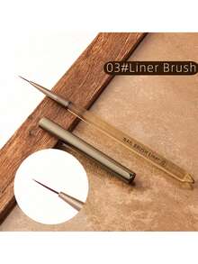 Amber Clear Handle Nail Art Brush Set Professional UV Gel Painting Liner Gradients Brushes Acrylic Manicure Tool With Caps - Ginger - View 13