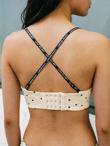 Polka Dot Seamless Strapless Push-Up Half Cup Bra For Small Chest, Multi-Way Wear Bandeau Style Sexy Bra For Flat Chest Women - White - View 7