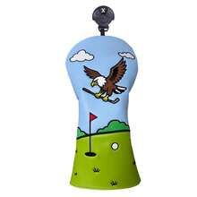 Set Penutup Kepala Stik Golf untuk Driver, Fairway Wood, dan Hybrid, Desain Lapangan Golf Botak Bordir, Penutup Pelindung Stik untuk Pria dan Wanita - D - View 6