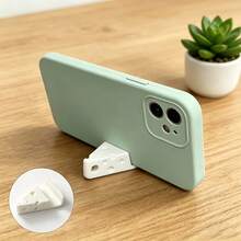 1pc Cheese Shape Mini Phone Stand Portable Creative Cheese Slice Mobile Phone Holder Desk Anti-Slip Small Cell Phone Bracket Aesthetic Desktop Mount For Smartphone Watching Video Office Bedroom Decor Gift, Back To School - Stand - View 7