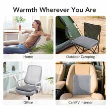 Hailicare USB Heated Seat Cushion 4 Temp Timer, Soft Warm Pad For Office Car, Washable Low Voltage - Seat Cushion - View 7