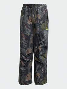 Adidas Men's Spring/Autumn Street Roaming Sports Long Pants, Vintage Print Loose Fit Straight Leg Sweatpants JD5403 - Rock Formation Olive Green - View 1