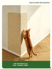 Self-Adhesive Cat Scratch Pad, Suitable For Wall, Carpet, Sofa And Furniture Protection, Suitable For Cat Scratching Post, Self-Adhesive Cat Scratching Mat, Sofa Furniture Protection Pad, Pet Scratching Toy, Cat Scratching Trainer, Self-Adhesive Cat Scratching Board - 60*100cm - View 3
