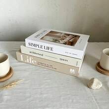 2/3pcs Foldable Fake Book Decor, Nordic Home Magazine Decorative Book, Minimalist Realistic Book Prop For Showroom, Villa, Study - Decor Book - View 3