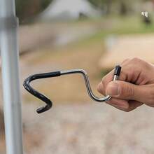 1pc No-Drill Tail Hook, Stainless Steel Non-Slip Hanging Rack For Camping, Balcony, Outdoor, Light Pole, Tent Pole, Storage Hook - A - View 6