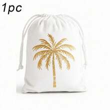 5pcs/1pc Tas Beludru Hijau dengan Motif Pohon Palem, Tas Dekorasi Pesta Perayaan untuk Hari Nasional Arab Saudi - MultiWarna - View 28