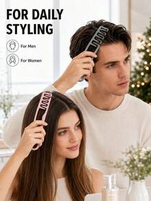 Fluffy Bangs & Root Lift Comb, Lightweight Volumizing Texturizing Tool For Men,Women,Teens, Portable Grooming For Daily,Salon,Travel, Creates Natural Fluffy Styles, Great Xmas,Valentine's Gift - Multicolor - View 1