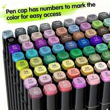 Dual-Tip Alcohol Marker Set, 60/24/48/36/80 Colors - Ideal Choice For Artists And Students, Vibrant Sketching Pens With Dual Tip Thickness, Mother's Day Gift, Artist Painting Set | Vibrant Markers | Alcohol-Based Ink - Sets - View 5