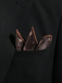 1PC Men's Fashion Casual Versatile Floral & Paisley Pattern Pocket Square Handkerchief Square Scarf Suit Pocket Square Suitable For Daily Business Party Banquet Matching - Multicolor - View 7