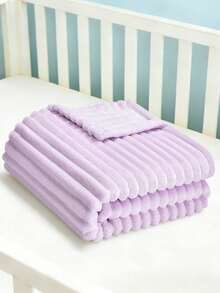 1pc Plaid Wool Baby Blanket, Super Soft Comfortable Fluffy Baby Blanket, Suitable For Baby Stroller Newborn Blanket, 30 X 40 Inches, - Multicolor - View 8
