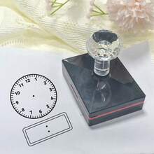 Hand-Writeable Clock Stamp For Time Recording, Educational Teaching Supplies, Clock Homework, Large Clock Stamp For Flashcards, Worksheets, Invitations And Time-Telling Activities - Crystal 4565 - View 8