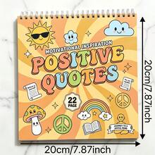 1 Pc Positive Quotes Spiral Coloring Book, Comfortable And Natural Adult Coloring Book, Blood And Easy Coloring Book For Adults, Intricate Patterns To Help Reduce Stress And Relax, 22 Single-Sided Pages, Perfect For Birthday And Holiday Gifts - Single Piece - View 2