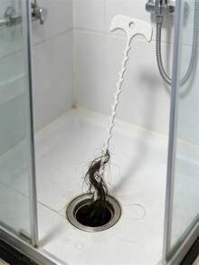 Reusable Hair Clog Remover With Barbs, Suitable For Bathroom Sink, Shower, Bathtub And Kitchen Drain, Easy To Use, No Chemicals Needed, Efficiently Clears Tangled Hair And Debris From Clogged Pipes - Drain Auger - View 1