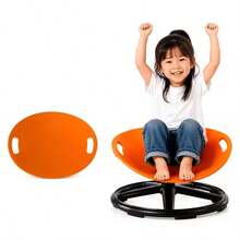 360-Degree Rotating Sensory Chair Suitable For - Oval Egg-Shell Design With Ergonomic Textured Surface, Durable Plastic, Anti-Slip Base & Cushion For Balance Training, Core Strength, For Office Focus & Rehab Chair - Orange - View 3