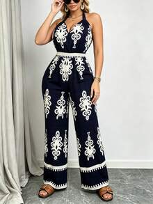 Women Jumpsuits - Royal Blue - View 2