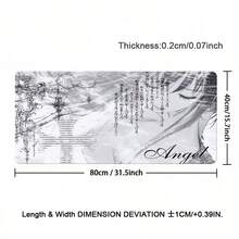 Anime Aesthetic Black & White Angel Leather Mouse Pad, Office Computer Keyboard Desk Decor Mat, Office Accessories, Gaming Carpet - View 19
