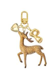 Flocked Animal Pendant, Heart Letter Deer Bag Charm, Journey Atmosphere Y2K Retro Car Hanging Keychain Gift, Flocked Plum Deer Pendant, Beautiful And Practical, Bag Accessory, Symbolizing Good Luck, Birthday Gift, Valentine's Day Gift, Teacher's Day Gift, Back To School Gift, Christmas Gift, Ideal Choice For Women And Girls - Multicolor - View 15