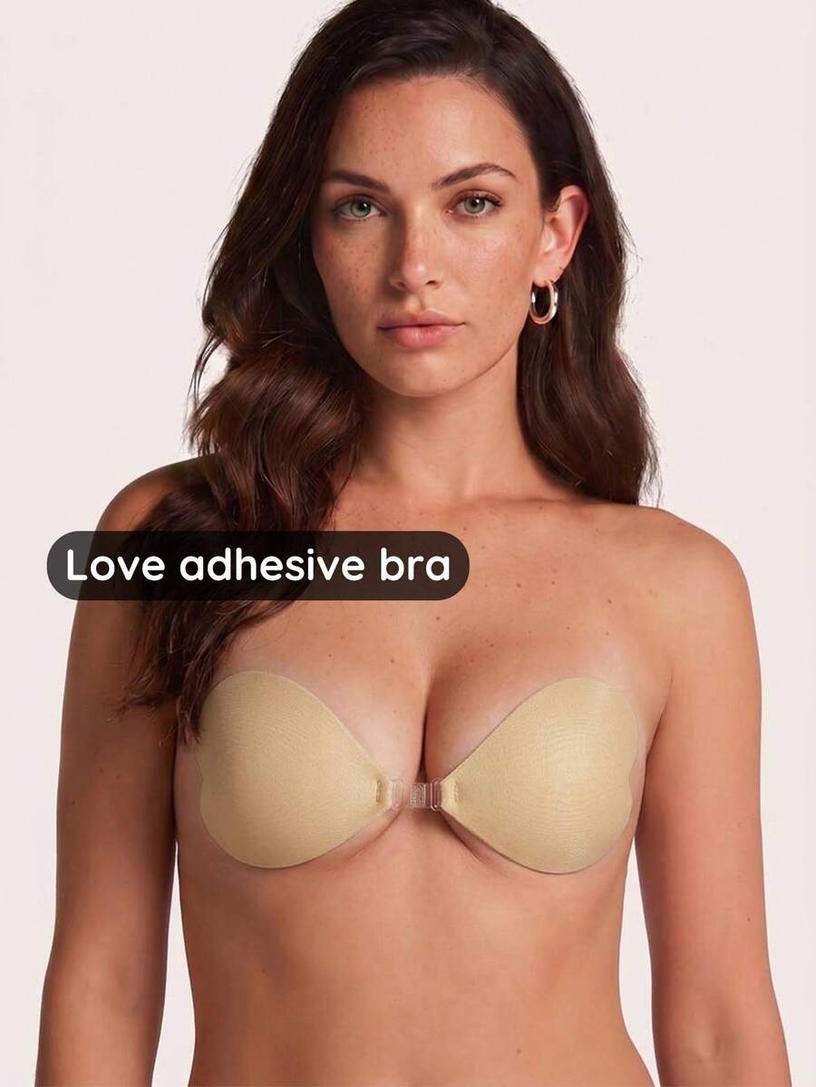 Lignisse Bra Perekat yang Dapat Digunakan Kembali, Bra Push Up Tanpa Tali dan Tanpa Punggung, Bra Tak Terlihat dengan Penutup Depan untuk Gaun V Dalam, Pernikahan & Pesta - MultiWarna - View 1