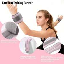 2pcs Exercise Equipment Adjustable Ankle Weights Wrist Weights Set Soft Weighted Ankle Straps For Fitness Walking Running Gym Workout Training Strength Exercise Equipment - Multicolor - View 4