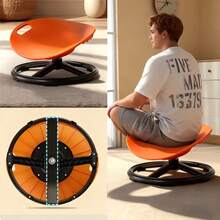 360-Degree Rotating Sensory Chair Suitable For - Oval Egg-Shell Design With Ergonomic Textured Surface, Durable Plastic, Anti-Slip Base & Cushion For Balance Training, Core Strength, For Office Focus & Rehab Chair - Blue - View 5