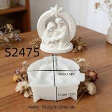 SILIKE LUFEI قطعة واحدة قالب سيليكون ثلاثي الأبعاد على شكل قوس DIY للراتنج والإيبوكسي والجبس والأسمنت، ديكور منزلي، حرف يدوية، قابل لإعادة الاستخدام، سهل الإزالة، هدية للعطلات وأعياد الميلاد، قالب صب سيليكون - قالب سيليكون - مشاهدة 2