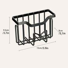 1‑Pack No Drill Kitchen Sink Storage Holder, Rust‑Proof Stainless Steel Sponge Brush Organiser, Multi‑Purpose Wall Hanging Rack For Cleaning Supplies, Household Kitchen Gadget - Multicolor - View 3