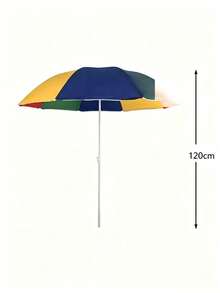 Colorful Spliced Outdoor Sun Umbrella, Multiple Sizes Available, Sun‑Proof And Rain‑Proof, Sturdy Umbrella Pole, Suitable For Multiple Scenarios Such As Beaches, Courtyards And Street Vending - A - View 9
