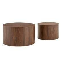 Set Of 2 Round Coffee Tables With Storage Space, Nesting Table Wood Look MDF, Approx. 62.8cm/44cm Diameter, Living Room Side Table With Removable Lid &Amp; Cavity, 62.8 X 62.8 X 35 Cm - Brown - View 10