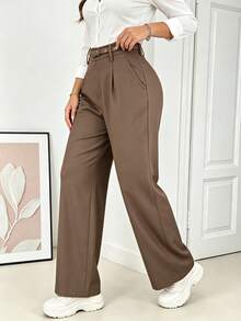 Women Pants - Coffee Brown - View 3