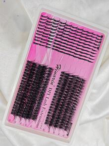 Hinarin 310片仙女髮尖端假睫毛簇 DD捲度 12-20mm 60D+80D 濃密漫畫風尖端睫毛簇 豐盈簇裝睫毛接片 單簇DIY睫毛簇 - D - 查看 6