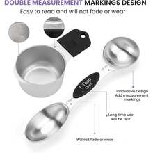 Magnetic Measuring Cups And Spoons Set, Measuring Cups And Spoons Set, Graduated Measuring Spoons, Coffee Spoons, Kitchen Gadgets, Cooking And Baking, Suitable For Dry And Liquid Baking Tools - Multicolor - View 4