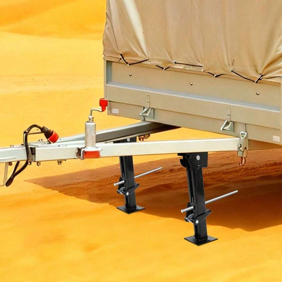 Pair Of Telescoping Trailer Stabilizer Jacks, 800 LB Capacity, RV Camper - Default - View 1
