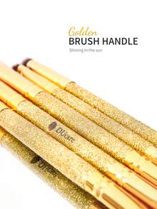 DUcare Golden 7-Piece Shimmer Multi-Functional Dual-Ended Makeup Brush Kit, All-In-One Foundation Powder Concealer Contour Eyeshadow Makeup Brush Collection, Crafted With Synthetic Fibers For A Flawless, Portable And Essential Beauty Brush Tool - Gold - View 8
