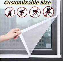 Summer White Window Mosquito Net, Window Mosquito Screen, Insect-Proof Mesh, Window Screen, Mosquito Netting, 2cm Self-Adhesive Tape Window Curtain, Fiberglass Mosquito Window Screen - White Net White Edge - View 2