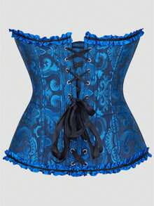 Women's Plus Size Court Style Corset Top, Waist-Cinching Body-Shaping Bustier, Sexy Jacquard Vintage Corset Top, Suitable For Wedding, Party, Halloween Costume, Role Play - Multicolor - View 38