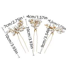 3pcs Casual Party Elegant Iron Hair Sticks Bridal Wedding Hair Accessories All Seasons - Multicolor - View 10