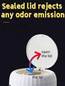 Mini Desktop Trash Can With Flip Lid, Prevents Odor Spread, Suitable For Storing Fruit Peels, Paper Scraps And Other Desktop Waste, Keeps Desktop Clean, Applicable For Bathroom, Home Desk, Coffee Table, Office, Living Room And Study - Multicolor - View 5