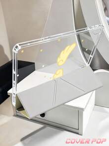 奶油黃翅膀與星星狗狗口號圖案平板保護殼，相容 iPad 9.7/10.2/10.5/10.9/12.9/Pro 11、第 10 代，相容 Galaxy Tab S6 Lite 10.4 吋，相容 Kindle Paperwhite 第 12 代 2024、Kindle (第 11 代-2024 發行)，柔軟防摔，智慧支架/自動喚醒/睡眠，Y 型折疊平板保護套，多種觀看角度 - 彩色 - 查看 6