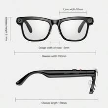 AI Smart Camera Glasses, Supports 139 Languages Real-Time Translation, 8MP HD POV Camera, Bluetooth 5.4, Voice Control, Music & Calls, Photo & Video Recording, Suitable For Travel, Social Communication And Vlog Creation Smart Device - View 5