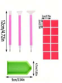 32/30/25/19/15pcs Diamond Painting Tool Set, 3 Different Sizes Diamond Painting Pens, Professional Embroidery Craft, Suitable For Art Painting, Portable Diamond Sticker Craft Tool Kit, Ideal Choice For Hobbyists - A - View 11