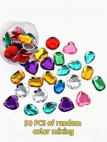 Asymmetrical Acrylic Flat Back Rhinestones, Diamond Gemstones, For DIY Handmade Jewelry - Multicolor - View 7