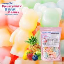 Gummy Glow [Ends Soon]12Oz Fruity Bear Wax Candy - 5 Flavors (Pineapple, Blueberry, Green Apple, Strawberry, Mango)Jam Filled-Fun Shapes &Frozen ASMR,Football Watch Party Snack.Novelty Vintage Treats, Parties & Gifts - 12盎司 - 查看 1