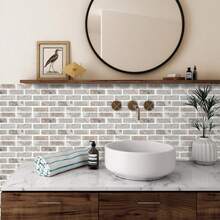 25pcs Simulated Crystal 2D Textured Tile Wall Stickers, Self-Adhesive Kitchen Stove Anti-Oil Stickers, Bathroom Waterproof Stain-Resistant Renovation Stickers, Dining Room Wall Decor Stickers - SPT-1154 - View 4