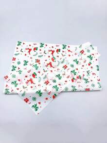 50/30/15/1pc Christmas Printed Tissue Paper, Featuring Reindeer And Christmas Tree Patterns. Suitable For Christmas Theme Parties, Christmas Gift Wrapping, Christmas Gifts, Home Decor, Birthday Gift Wrapping, DIY Crafts - One Size Fits All - View 5