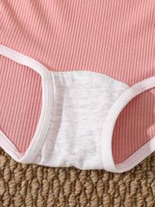 4pcs/Set Women's Solid Color Sporty Style Comfortable Sexy Boxer Briefs - Multicolor - View 7