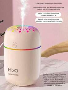 Silent Aromatherapy Diffuser + 10ml Essential Oil, USB Powered Humidifier With LED Mood Light, Long-Lasting Operation - Suitable For Living Room, Bedroom, Office - Perfect Birthday/Graduation/Valentine's Day, New Year Or Christmas Gift - Multicolor - View 6