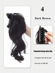 14Inch Wavy Curly Clip-On Ponytail Wig, Suitable For Daily Wear And Parties - Multicolor - View 12